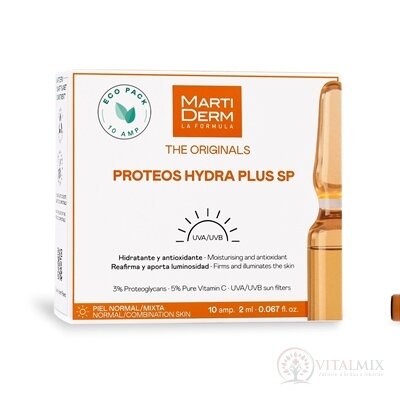 MartiDerm THE ORIGINALS PROTEOS HYDRA PLUS SP ampule, pro normální až smíšenou pleť 10x2 ml