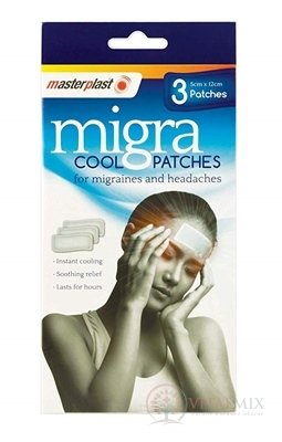 Masterplast Migra Cool chladivá náplast 5cm x12cm, 1x3 ks