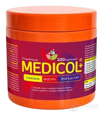 MEDICOL Plus - Vláknina, Enzymy, Živé kultury cps 1x220 ks