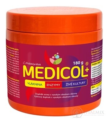 MEDICOL Plus - Vláknina, Enzymy, Živé kultury prášek 1x180 g