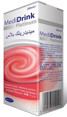 MediDrink Platinum příchuť jahodová 30x200 ml