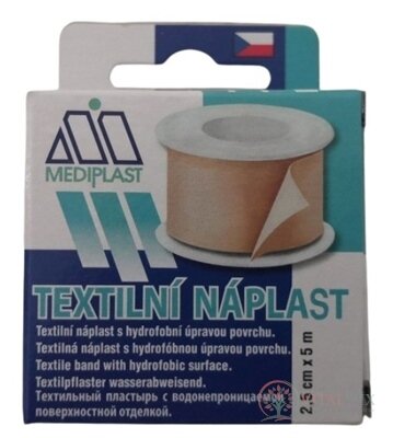 MEDIPLAST Textilní náplast 1121 2,5 cm x 5 m, cívka, 1x1 ks