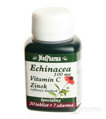 MedPharma ECHINACEA 100mg, VITAMIN C, ZINEK tbl 30 + 7 zdarma (37 ks)