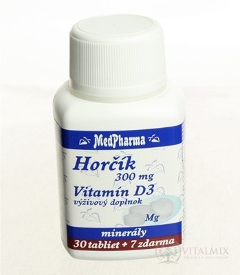 MedPharma HOŘČÍK 300MG + VIT. D tbl 30 + 7 zdarma (37 ks)
