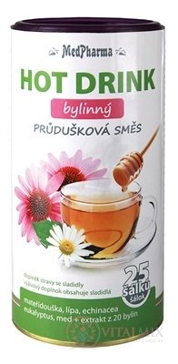 MedPharma HOT DRINK bylinný prášek, průduškové směs, 1x200 g