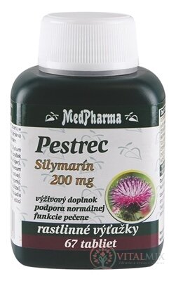 MedPharma PESTREC Silymarin 200 mg tbl 1x67 ks