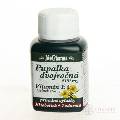 MedPharma PUPALKA DVOULETÁ 500mg, VITAMIN E cps 30 + 7 zdarma (37 ks)