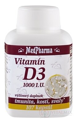 MedPharma Vitamin D3 1000 IU cps 1x107 ks