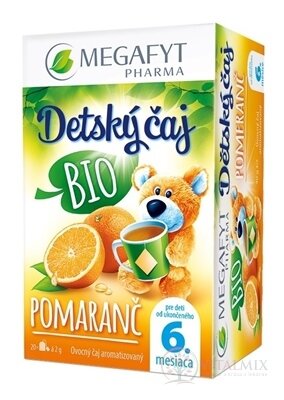 MEGAFYT Dětský čaj BIO POMERANČ ovocný čaj (od ukončeného 6. měsíce) 20x2 g (40 g)