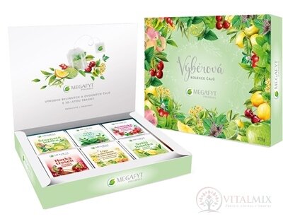 MEGAFYT Kazeta - Výběrová Kolekce čajů 6 druhů po 5 sáčcích (30 ks) 1x57,5 g