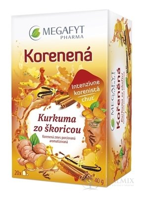 MEGAFYT Kořeněná Kurkuma se skořicí směs 20x2 g (40 g)