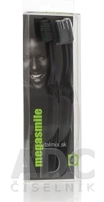 Megasmile Black Whitening DUO bělící uhlíková zubní kartáček 1x2 ks