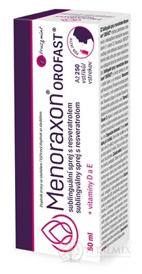 MENORAXON OROFAST sublingvální sprej s resveratrolem 250 dávek, příchuť citrus a máta, 1x50 ml