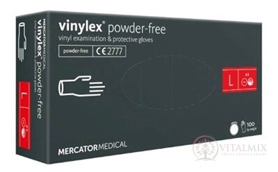 MERCATOR Vinylové rukavice vel.L, transparentní, nesterilní, nepudrované 1x100 ks