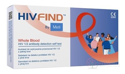 Meril HIVFIND Test samotest k detekci protilátek HIV 1/2 z krve 1x1 set