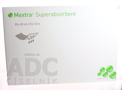 Mextra Superabsorbent 20x30 cm superabsorbujúci obvaz 1x10 ks