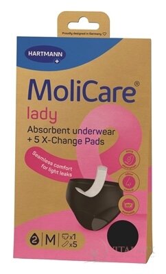 MoliCare lady M absorpční spodní prádlo 1 ks + X-Change vložka 5 ks, 1x1 set