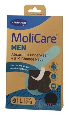MoliCare MEN L absorpční spodní prádlo 1 ks + X-Change vložka 5 ks, 1x1 set