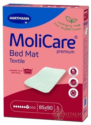 MoliCare Premium Bed Mat Textile 7 kapek 85x90cm textilní absorpční podložka 1x1 ks