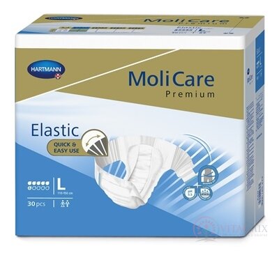 MoliCare Premium Elastic 6 kapek L plenkové kalhotky zalepovací 1x30 ks