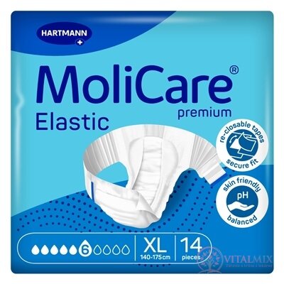 MoliCare Premium Elastic 6 kapek XL plenkové kalhotky zalepovací 1x14 ks