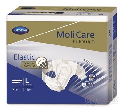 MoliCare Premium Elastic 9 kapek L plenkové kalhotky zalepovací 1x24 ks