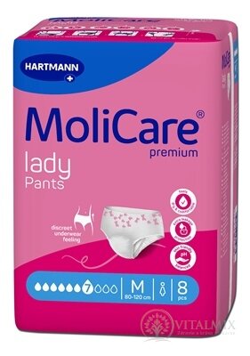 MoliCare Premium lady pants 7 kapek M inkontinenční natahovací kalhotky 1x8 ks