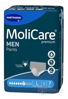 MoliCare Premium MEN PANTS 7 kapek L inkontinenční natahovací kalhotky, obvod 100 - 150 cm, 1x7 ks