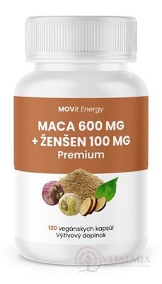 MOVit MACA 600 mg + ŽENŠEN 100 mg Premium cps 1x120 ks