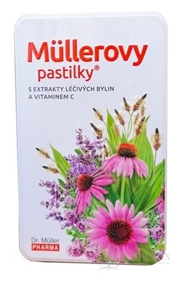 MÜLLEROVÉ pastilky, dárková směs s bylinnými extrakty a vitamínem C 1x200 g