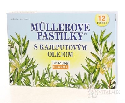 MÜLLEROVY PASTILKY S kajeputový OLEJEM (potíže v hrdle) 1x12 ks
