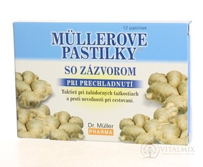 MÜLLEROVY PASTILKY se zázvorem (zahřátí) 1x12 ks