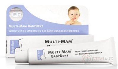 MULTI-MAM BABYDENT gel bioadhezívny na prořezávající se zoubky, 1x15 ml