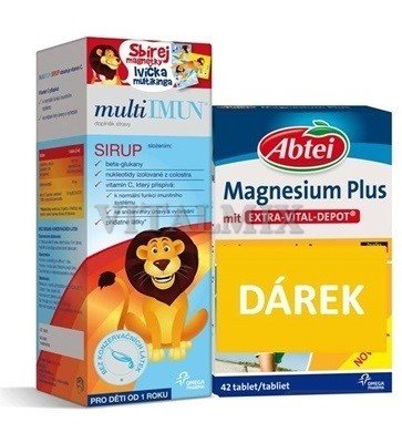MultiIMUN SIRUP pack + Abtei Magnesium Plus 330 ml + 42 tablet (dárek)