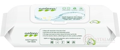 nateen Adult Hygienic Wet Wipes vlhčené ubrousky 1x40 ks