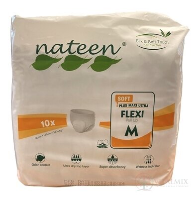 nateen FLEXI SOFT M kalhotky plenkové, obvod boků 90-130 cm, savost 1400 ml, 1x10 ks