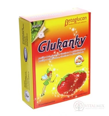 NATURES GLUKÁNKY jahodového pastilky 1x30 ks