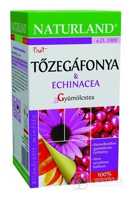 Naturland ČAJ S příchuť. BRUSINKY A Echinacea ovocný čaj, nálevové sáčky 20x2 g (60 g)