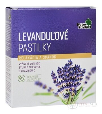 NaturProdukt LEVANDULOVÉ PASTILKY 1x20 ks