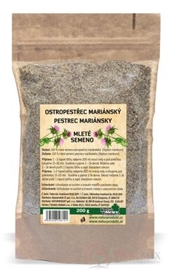 NaturProdukt Ostropestřec mariánský Mleté semeno 1x200 g