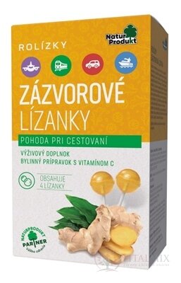 NaturProdukt ROLÍZKY Zázvorové Lízátka pohoda při cestování 1x4 ks