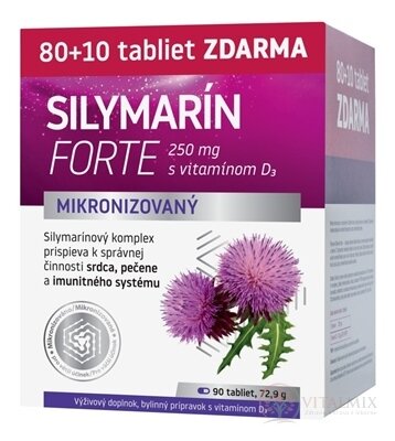 NaturProdukt Silymarin forte 4 tbl játra + imunitní systém (80+10 zdarma) (90 ks)