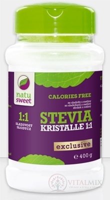 NATUSWEET Stevia Kristall 1: 1 sladidlo, práškové 1x400 g