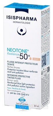 NEOTONE Radiance SPF 50+ tinted Light tónovaný ochranný fluid, pigmentové skvrny 1x30 ml