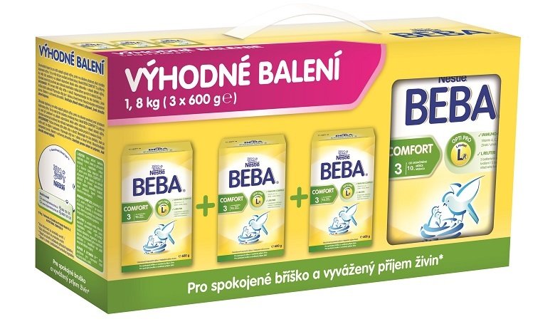 NESTLÉ BEBA COMFORT 3 3X600G VÝHODNÉ BALENÍ
