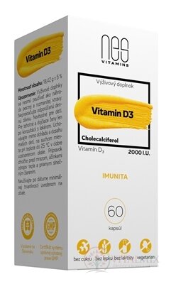 nesVITAMINS Vitamin D3 2000 IU cps 1x60 ks