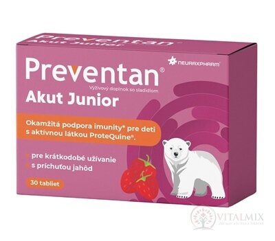 Neuraxpharm Preventan Akut Junior tbl s příchutí jahod 1x30 ks