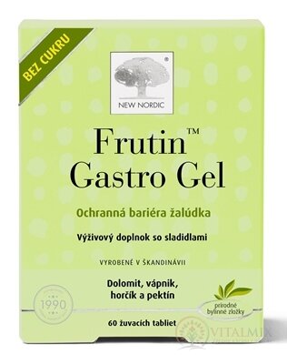 NEW NORDIC Frutin Gastro Gel žvýkací tbl 1x60 ks