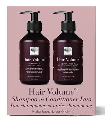 NEW NORDIC Hair Volume Shampoo &amp; Conditioner Duo šampon 250 ml + kondicionér 250 ml, 1x1 set