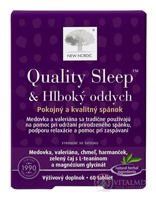 NEW NORDIC Quality Sleep &amp; Hluboký odpočinek tbl 1x60 ks